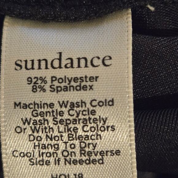 Sundance Morgan Black Velvet Faux Wrap Surplice Long Sleeve Blouse Top, Sz MED - Picture 6 of 6